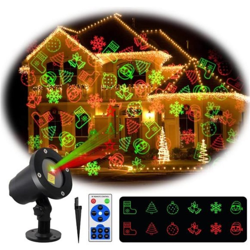 Christmas Projector Lights Outdoor Decorations Plug in Projector